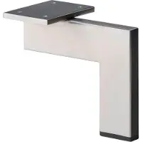 Furniture Legs Europe Stalen meubelpoot rvs look design 14 bij 1,5 cm en hoogte 14 cm