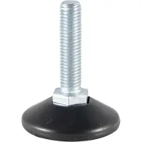 Furniture Legs Europe Stelvoet zwart rond Ø 3,8 cm en hoogte 1,5 cm van massief kunststof - 4 stuks