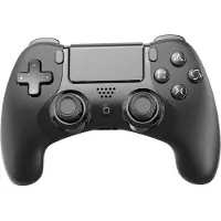 Ntech Pro Draadloze Controller Geschikt voor PS4 en PS3 - ps4 controller Draadloos - Zwart - Speaker - Audio Jack Input - Touch Sensor - Dual Trilmotoren Draadloze Controller