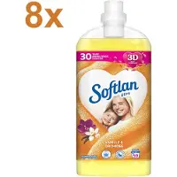 Softlan Ultra - Vanille & Orchidee - Wasverzachter - 8x 1,3L - 472 Wasbeurten - Voordeelverpakking