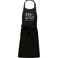 Kariban mijncadeautje - Luxe - Keuken - Kook - Barbecueschort - BBQ schort - The Lord of the Kitchen - The return of the Chef - zwart