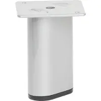Furniture Legs Europe Stalen meubelpoot chroom ovaal 6 bij 3 cm en hoogte 9,5 cm