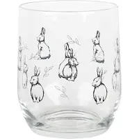 Clayre & Eef Waterglas 300 ml Transparant Glas Konijnen