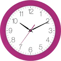 Eurotime Wandklok PINK ROSE modern design