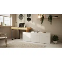 Meubella - Bureau Floren - Eiken - 2 lades - 239x61x76 cm