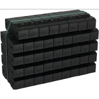 Rekord bruinkool briketten - pallet - 250kg - 10 pakken a 25 kg. - 44 briketten per pak (440 briketten)