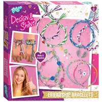 Totum Design & Shine - Vriendschaps armbandjes maken - 8 stuks met metalen hartbedels (8 stuks)
