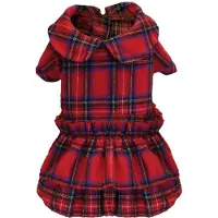 Croci kerstjurk schotse ruit rood 20 cm