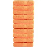vidaXL Badhanddoeken SOLUND 10 st 600 g/m² 70x140 cm oranje