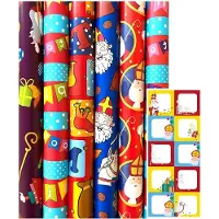 Benza Sinterklaaspapier Inpakpapier Cadeaupapier Assortiment - 300 x 70 cm - 5 rollen