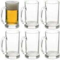 Vivalto Bierglazen - Bierpullen - transparant glas - 12x stuks - 650 ml - Cadeau - Vaderdag