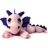 Habibi Magnetron knuffel - Draak - warmte / koelte knuffeldier - magnetron - roze - 33 cm
