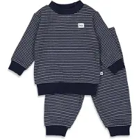 Feetje Wafel pyjama royal blue/wit Blauw Jongens/Meisjes Katoen Streep - maat 110