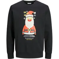 Jack & Jones Sweatshirt 'JJXmas Jolly' goudgeel / rood / zwart / wit