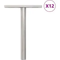 vidaXL Zwevende plankdragers 12st onzichtbaar Ø10x100 mm koolstofstaal