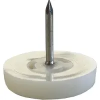 Furniture Legs Europe Glijder wit rond Ø 2,5 cm en hoogte 0,6 cm van kunststof - 20 stuks