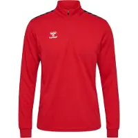 Hummel Sportsweatshirt 'AUTHENTIC' grijs / cranberry / zwart / wit