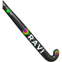 RAVI Hockeystick - Mid bow - 95% Carbon - Carbon Black 36,5''