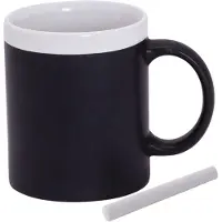 123 Kado koffiemokken Krijtbord koffie mok - wit - beschrijfbare beker - Koffiemok met eigen naam - Vaatwasser bestendig