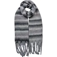 Clayre & Eef Wintersjaal Dames 39x200 cm Grijs Synthetisch