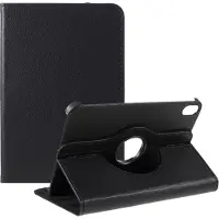 Peachy 360 Rotating bookcase Vegan Leather hoes geschikt voor iPad mini 6 2021 & iPad mini 7 2024 - zwart
