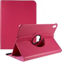 Peachy 360 Rotating bookcase Vegan Leather hoes geschikt voor iPad 10e gen 10.9 inch 2022 - roze