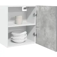 vidaXL Bovenkast Lyon 50x31x60 cm bewerkt hout betongrijs