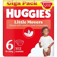 Huggies Little Movers baby luiers, Maat 6 (16 tot 30 kg), 102 luiers met Disney designs, Giga pack