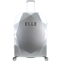Elle - Diamond | Harde Koffer / Trolley / Reiskoffer - 76.5 cm (Large) - Zilver - Zilver / Large