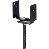Alberts Paalhouder U-vorm Zwart 110x200mm