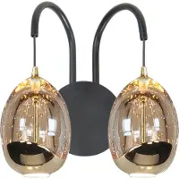 Highlight Wandlamp Golden Egg Zwart 3 Lichts