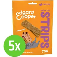 Edgard & Cooper Strips Chicken 75 gr - hondensnack - 5 verpakkingen