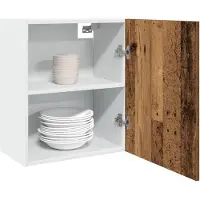 vidaXL Hangkasten 2 st Lyon 50x31x60 cm bewerkt hout oud houtkleurig