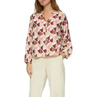 s.Oliver Blouse beige / roestbruin / karmijnrood / wit