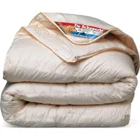 De schaperie | Luxe 4-Seizoenen 100% IWS Zuiver Scheer wollen Dekbed met Rits | All-Season | 140x220 cm (extra lang)