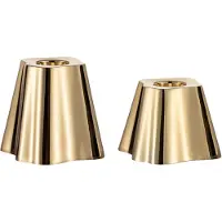 Iittala Aalto kandelaar 50 + 65 mm set van 2 Messing