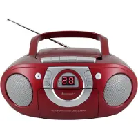 Soundmaster SCD5100RO - Boombox met FM-radio, CD- en cassettespeler, rood
