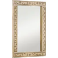 vidaXL Badkamerspiegel 50x70x2,5 cm massief mangohout en glas