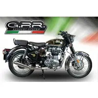 Gpr Exhaust Systems Deeptone Inox Royal Enfield Continental Gt 535 2014-2016 Round Niet Gehomologeerde Slip-on Uitlaatdemper