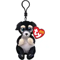 TY Beanie Bellies sleutelhanger, "Ranger", hond, ongeveer 10 cm.