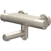 Ivy Aia Badthermostaatkraan Bond Opbouw Omstel Met Draaibare Baduitloop Met Omstel Cooltouch Geborsteld Nickel PVD
