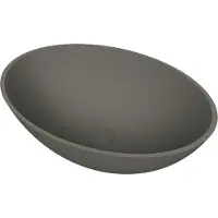 Arcqua Prince Opbouw Waskom Ovaal 49x34 Mat Quartz Grijs
