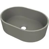 Arcqua case opbouw waskom ovaal 40x28 mat beton