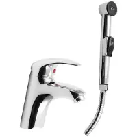 Sapho Wastafelmengkraan met bidetdouche, chroom