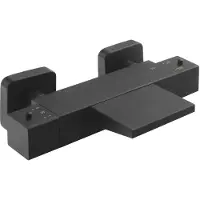 Hak Dimy Waterval wandmodel thermostatische badmengkraan, zwart