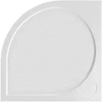 Sapho Douchebak Gegoten Marmer Arca 80x80x3 cm Kwartrond Wit