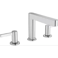 Hansgrohe Wastafelmengkraan finoris 3-gats 110 met push-open waste chroom