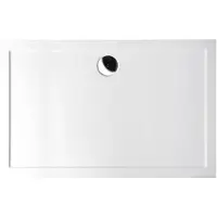 Sapho Douchebak Gegoten Marmer Karia 100x70x4 cm Rechthoek Wit