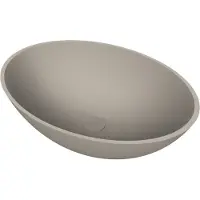Arcqua Waskom prince opbouw 49x34 cm ovaal mat klei
