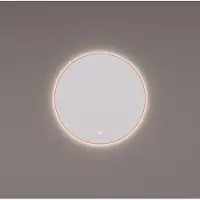 HiPP Spiegel design spv 13500 rond 100x100 cm met frame koper pvd met verlichting incl. Spiegelverwarming